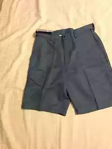 "Pantalones cortos de vestir delanteros lisos haggar ""Cool 18": tallas 30W y 40W, entrepierna 9,5" - Imagen 1 de 4
