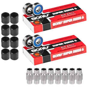 Knochenlager Premium Rollhockey Upgrade - Super Swiss 6 + Speed Abstandhalter Kit - Bild 1 von 5