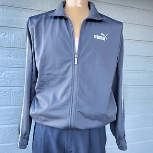 Chaqueta deportiva Puma Way 1 SE gris con logotipo de cremallera manga larga para hombre grande - Imagen 1 de 9