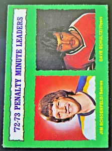 1973-74 O-Pee-Chee #137 Penalty Min. Leaders/Schoenfeld/Schultz**NO CREASES** - Bild 1 von 2
