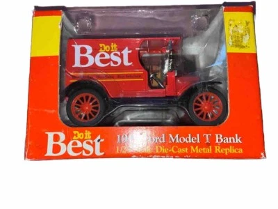 Ertl Fare It Migliore 1912 Ford Modello T Bank 1/25 Scala Modellino Metallo - Immagine 1 di 4