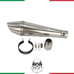 🇮🇹 Marmitta Universale Moto Cafe Racer Scrambler Terminale Scarico DB killer - Zdjęcie 1 z 8