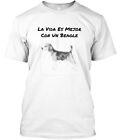 La Vida Es Mejor Con Un Perro Beagle T-Shirt Made In The Usa Size S To 5Xl