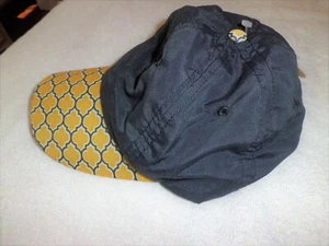 NEW Golf Glove It Yellow Brown Adjustable Wmns Baseball Cap Hat Citron Scroll - Picture 1 of 5