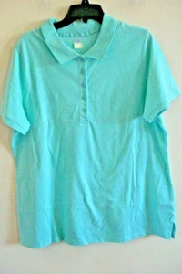 Ladies Plus Polo Shirt Size 1X Tropical Green Laura Scott - Picture 1 of 1