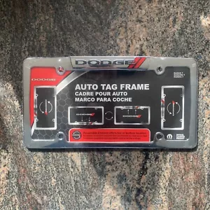 Dodge Auto Tag Frame Reversible Emblema Matrícula Coche Camión Mopar - Imagen 1 de 5