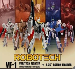 Robotech 1/100 Scale VF-1 Veritech Fighter Transformable Box Set mit 4,25 Figuren - Bild 1 von 14