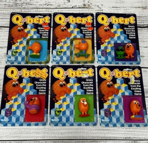 Vintage 1983 Q-Bert Complete Video Game Pvc Figure Set Gottlieb QBert Q Bert Lot - Picture 1 of 5