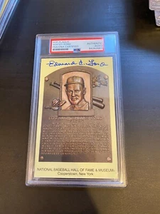 Edward C. Whitey Ford Full Name Signed Baseball Hall Of Fame Plaque PSA DNA - Picture 1 of 2