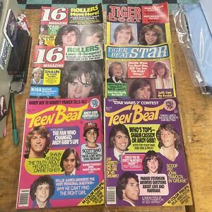1978 Lot Of 6 Teen Beat, Tiger Beat, 16 Magazine - KISS, Shaun Cassidy Etc