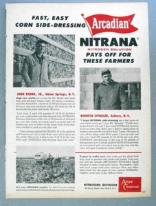 Original 1961 Fertilizer Ad Photo Endorsed John Reohf of Union Springs New York - Picture 1 of 1