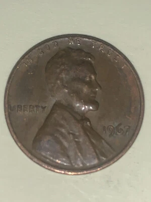 1967 Penny No Mint Mark Error Coin L error Liberty  IN God We Trust . - Image 1 of 2