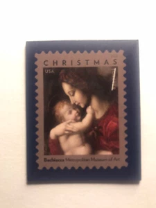 USPS Collector Stamp Magnet Christmas USA Bachlacca Metropolitan Museum Of Art - Picture 1 of 7