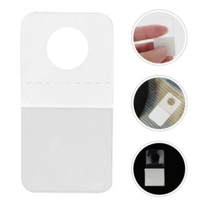 100 Pcs Hanging Tag Hook Adhesive Tabs Clear Plastic Folding Tags - Picture 1 of 12