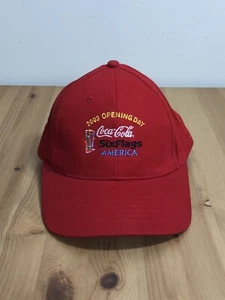 Vintage Coca Cola Hut Strapback rot sechs Flaggen Soda Vergnügungspark - Bild 1 von 12