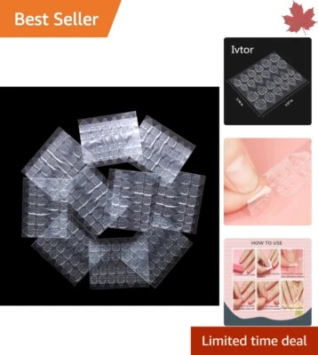 Abas adesivas multiuso para unhas - Adesivos frente e verso - 10 folhas, 12 tamanhos - Imagem 1 de 4