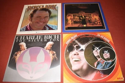 Country 4 LP Lot - Ronnie Milsap, Roy Clark, Emmylou Harris & Charlie Rich - Image 1 of 4
