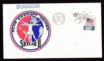 US #1338A ON SKYLAB II SPLASHDOWN BEAN GARRIOTT LOUSMA COVER 1973 - Image 1 of 2