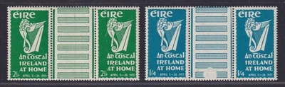 Ireland Scott 147-148 XF MNH 1953 An Tostal National Festival Gutter Pairs - Image 1 of 2