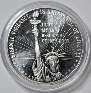 Ronda Liberty Mint 1983 1 oz .999 prueba de plata Vigilancia es el precio de la libertad - Imagen 1 de 2