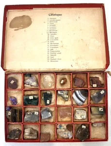 Mineralien, Präparate, Sammelbox, mit Liste - Bild 1 von 5