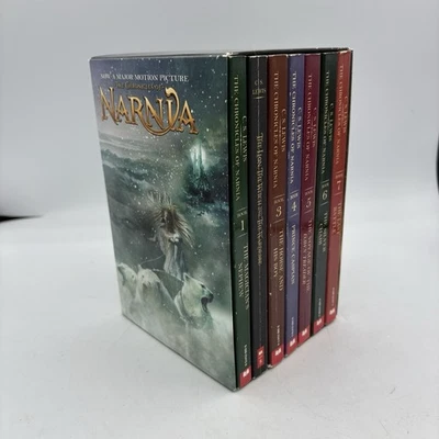 The Chronicles of Narnia Box Set Complete 7 Vol C.S. LEWIS Paperbacks Scholastic - Image 1 of 4