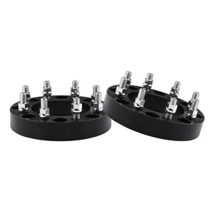 2pc 1.5" Black Wheel Adapters 8X6.5 8X165.1  to 8X180 (Hub to Wheel) 14X1.5 Lugs - Picture 1 of 4