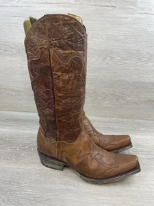 Old Gringo Women’s 8.5 Brown Distressed Leather Western Cowgirl Boots Luxury - Picture 1 of 14