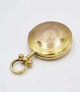 GEORGISCHE MASSIVE SILBER VERGOLDETE TASCHENUHR GEFORMT VINAIGRETTE um 1820 - Bild 1 von 9