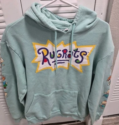 Sudadera con Capucha Rugrats Nickelodeon Old Azul Marino Azul Claro/Verde Para Mujer Mediana Foto 1 de 4