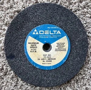 Delta 6” Grinding Wheel 36Grit Medium AlOxide MaxSpeed 4130 Cat23-683 SHIPS FREE - Picture 1 of 2