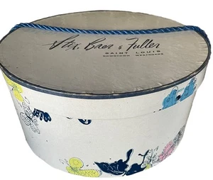 Vintage Hat Box Stix Baer Fuller Butterfly Storage for Jewlery Shoes Belts More - Picture 1 of 10