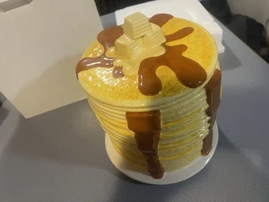 Vintage Quaker Oats Cookie Jar 72/600 Pancake Stack Very Rare W/Box - Picture 1 of 7