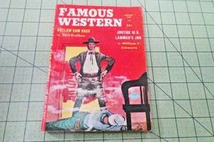 FAMOUS WESTERN 1/1958 PULP DIGEST MAGAZINE ROBERT SILVERBERG WESTERN STORY ! - Picture 1 of 4