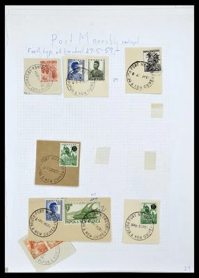 Lot 34384 Stamp collection Papua New Guinea cancels 1952-1980. - Image 1 of 4