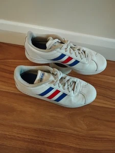 White Adidas Leather Sneakers  UK Size 5.5 - Picture 1 of 5