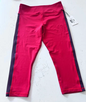 Nuevo con etiquetas Capri Zyia Active para mujer 16-18 rojo realeza a rayas ligero y apretado tiro alto Foto 1 de 4