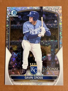 2023 Topps Bowman Chrome National Gavin Cross Tye Dye Sparkle Refractor 25/99 - Picture 1 of 2