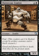 GLUTTONOUS ZOMBIE X4 4 4X 9th Edition MTG Magic the Gathering Cards DJMagic