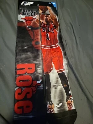 复古 Derrick Rose 芝加哥公牛队袜子 L 码全新带包装 — 第 1/2 张图片