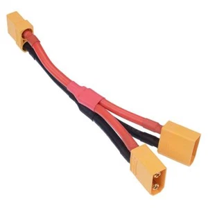 XT90 Female to 2 x Male Parallel Adapter Lead 10AWG RC connector - Picture 1 of 1