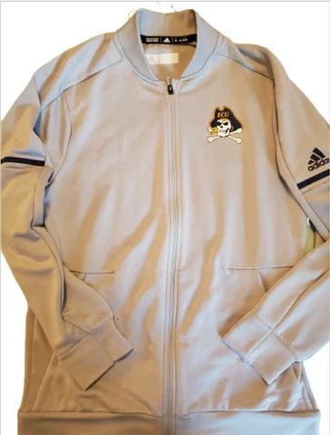 Adidas East Carolina Pirates Grey Full Zip Jacket - Medium Cover