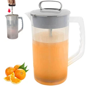 Mixing Pitcher Juice Jugs 68Oz Leak-Proof Wide Nozzle Mixing Container Tea Juice - Picture 1 of 11