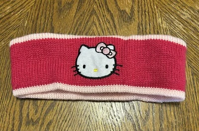 Hello Kitty Sanrio вязаный обруч для ушей подогреватель розовый 1997 RN #97208 Тайвань - Изображение 1 из 4