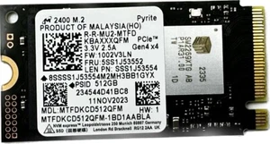 Micron 2400 512GB M.2 NVMe SSD PCIe 4.0 x4 2242 PC Laptop Notebook Festplatte - Bild 1 von 3