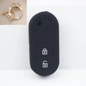 Silicone 2Buttons Car Remote Flip Key Fob Case Cover For MG MG3 Black - Picture 1 of 5
