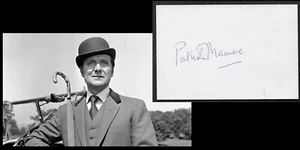 PATRICK MACNEE - Auténtica tarjeta de firma firmada por "John Steed" The Avengers - Imagen 1 de 7
