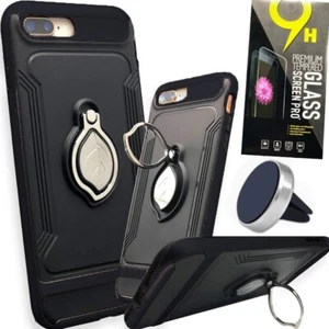 Leaf Magnetic Ring iPhone 8 Plus Case/iPhone 7 Plus Screen Protector & Vent Clip - Picture 1 of 5