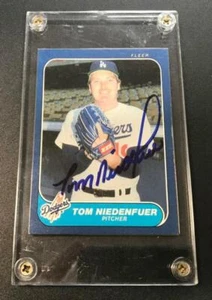 1986 FLEER TOM NIEDENFUER SIGNED AUTOGRAPHED CARD W/CASE COA - Picture 1 of 2
