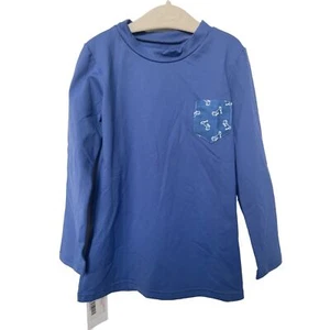 Childrenchic Long Sleeve Chest Pocket Rashguard Swim Top Blue Vespa Sz 8Y NWT - Picture 1 of 6
